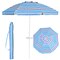 Costway 7.2 FT Portable Beach Umbrella Tilt Sand Anchor Cup Holder with Carry Bag Blue/Navy Blue/Rainbow/Green